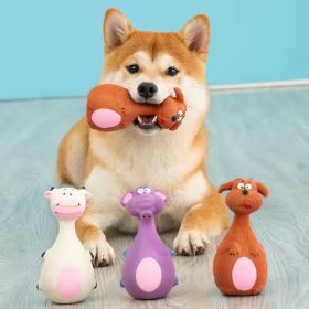 4pcs Cute Latex Dog Chew Toys With Sound, Interactive Biting Toys For Dental Health, Puppy Teething Pet Supplies (Option: Multicolor)